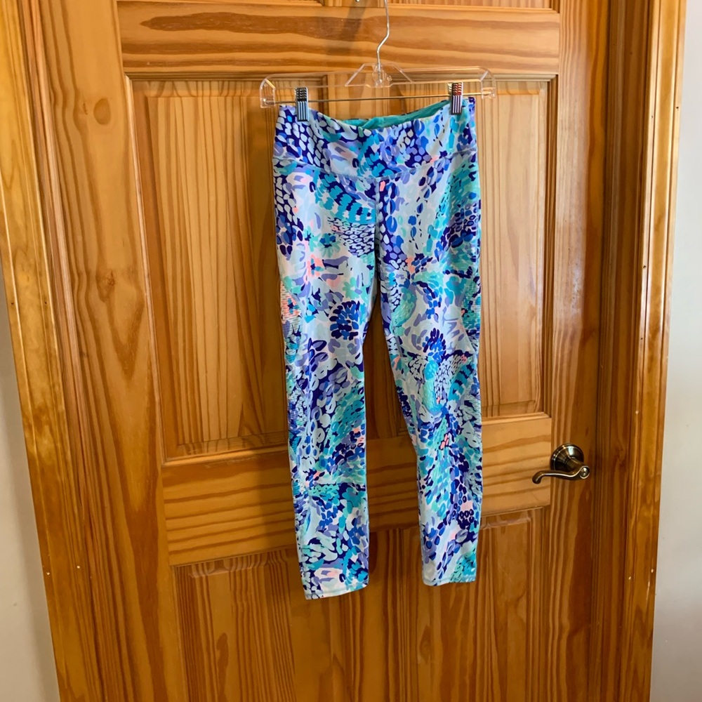 Lilly Pulitzer Blue and Purple Kids Leggings, LUXLETIC

Size - Small, high rise